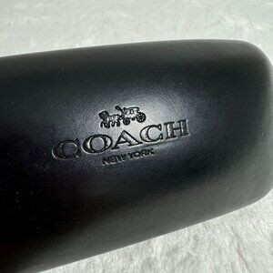 Coach Black Hard Shell Eye Glasses Sunglasses Case Black Case Only cleaningcloth